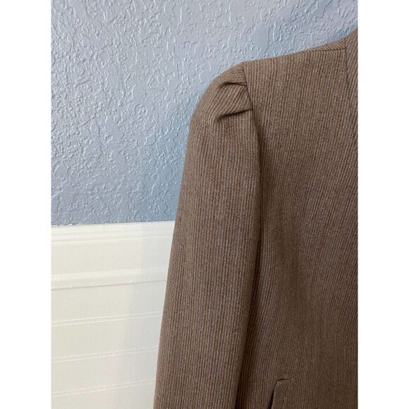 Gallery Vintage Brown 100% Wool Button Down Formal Blazer Size Large - Picture 6 of 9